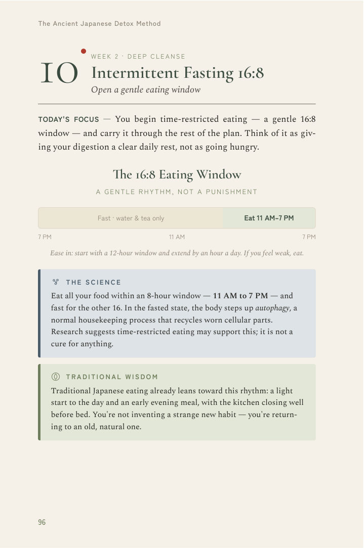 16:8 eating-window infographic